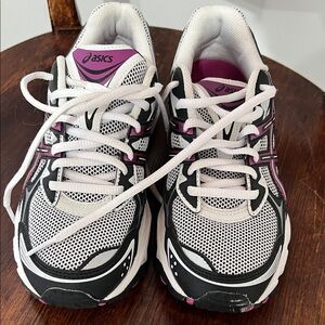 ASICS Women's White and Purple Athletic Shoes
